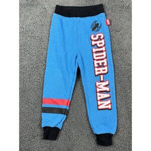 Disney Store Spider Man Marvel 2T 2 Sweat Pants Joggers Blue Stripe Elastic Pull